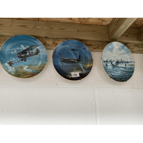 114 - 12 DANBURY MINT RAF LIMITED EDITION PLAQUES