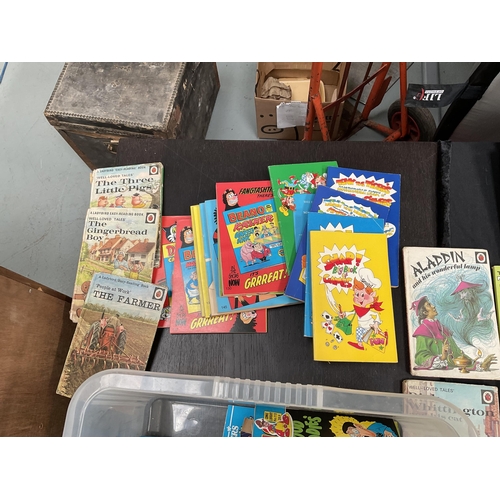 117 - 2 CRATES OF CHILDRENS VINTAGE BOOKS, MAGAZINES ETC