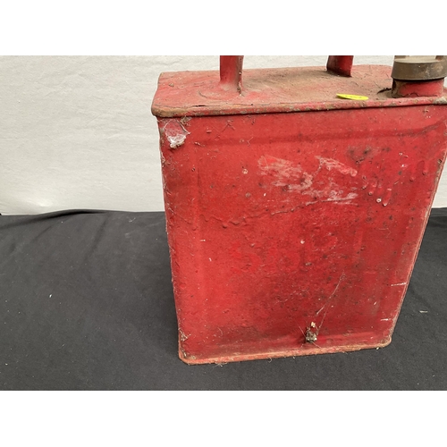 120 - VINTAGE PETROL CAN C/W BRASS TOP, GALVANISED BUCKET & WATERING CAN