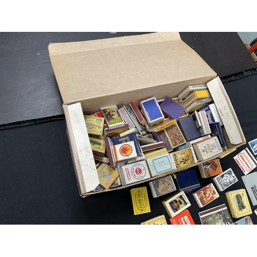 124 - QTY OF MATCHBOXES, POSTCARDS AND CIGARETTE CARDS