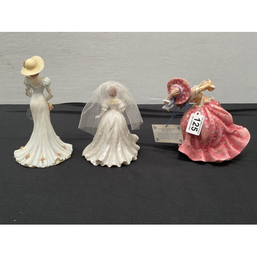 125 - 3 LEONARDO FIGURES - HENRIETTA, SUMMER BREEZE, AND HERE COMES THE BRIDE