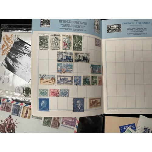 146 - QTY OF FIRST DAY COVERS, STAMP ALBUMS, VINTAGE MAPS, PHOTOGRAPH ALBUM, AUTOGRAPH BOOK