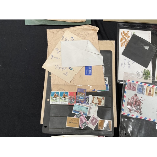 146 - QTY OF FIRST DAY COVERS, STAMP ALBUMS, VINTAGE MAPS, PHOTOGRAPH ALBUM, AUTOGRAPH BOOK