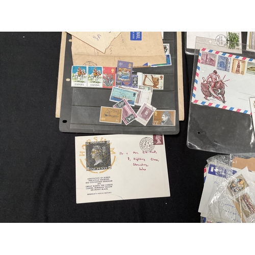 146 - QTY OF FIRST DAY COVERS, STAMP ALBUMS, VINTAGE MAPS, PHOTOGRAPH ALBUM, AUTOGRAPH BOOK