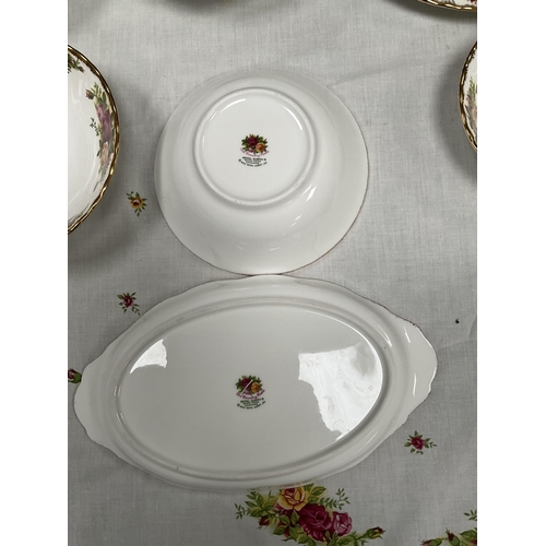 156 - ROYAL ALBERT COUNTRY ROSE DINNER WARE - APPROX 40 PIECES AND TO INCLUDE ROYAL ALBERT TABLEMATS AND T... 