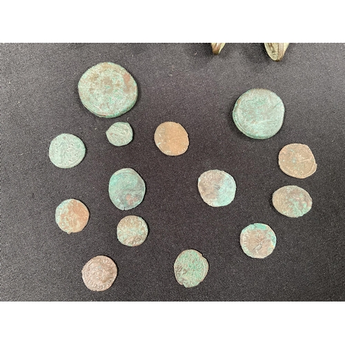 160 - ROMAN HAMMERED COINS AND SLAVE MONEY