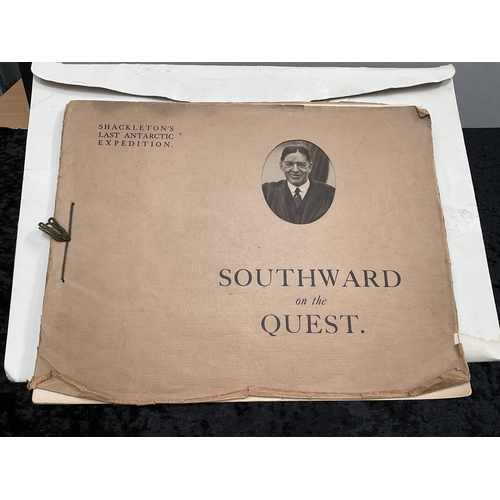 171 - SHACKLETON SOUTHWARD ON THE QUEST PICTURE FOLIO  OF SHACKLETONS LAST EXPEDITION AND 2 RELATED BOOKS