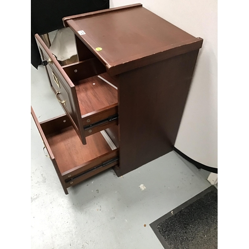 172 - MODERN 2 DRAWER FILING CABINET WITH KEY - H20