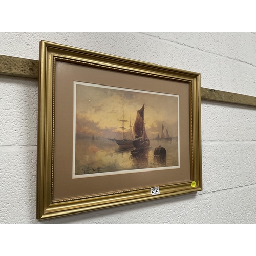 212 - MODERN GILT FRAMED PRINT - W25