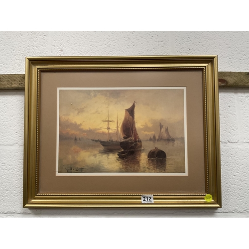 212 - MODERN GILT FRAMED PRINT - W25