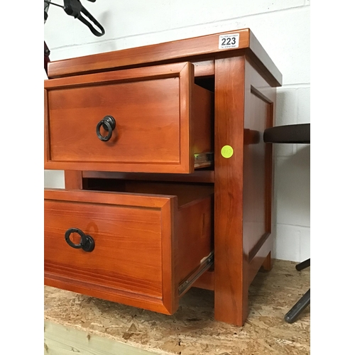 223 - MODERN 2 DRAWER BEDSIDE CHEST - H23