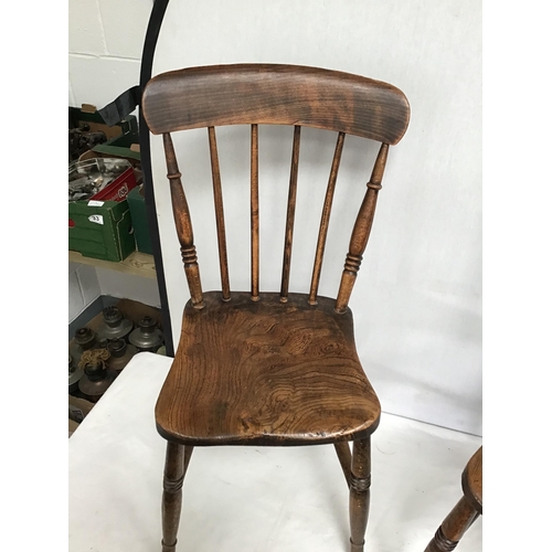 227 - 4 MATCHING VICTORIAN FARMHOUSE CHAIRS