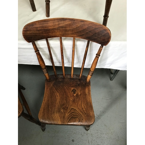 227 - 4 MATCHING VICTORIAN FARMHOUSE CHAIRS