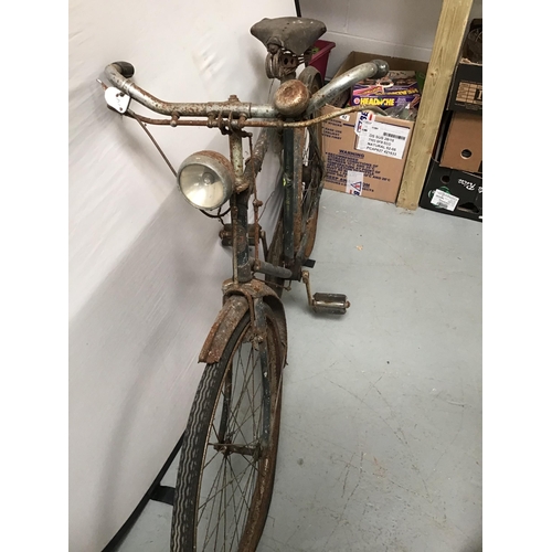 230 - VINTAGE ROYAL ENFIELD GENTS CYCLE C/W LIGHTS ETC A/F