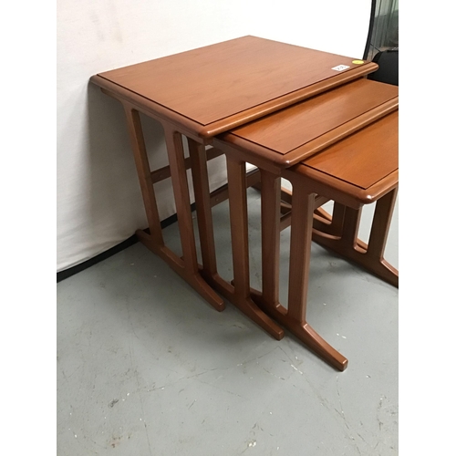 236 - STAG SANDRINGHAM RANGE TEAK NEST OF 3 TABLES - H20