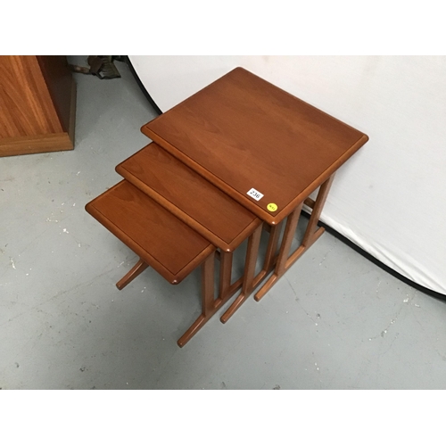 236 - STAG SANDRINGHAM RANGE TEAK NEST OF 3 TABLES - H20