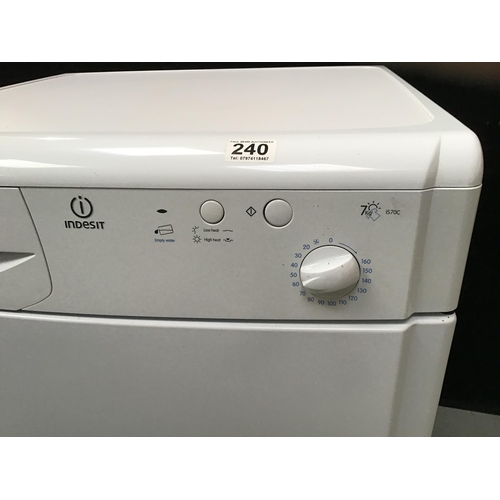 240 - INDESIT 7KG TUMBLE DRYER