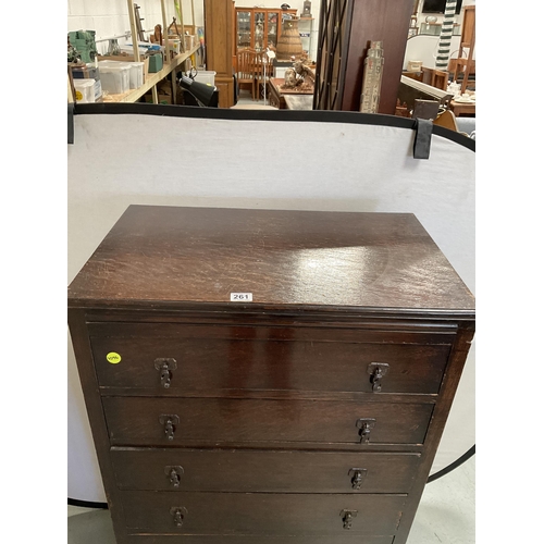 261 - 6 DRAWER VINTAGE OAK CHEST - H49