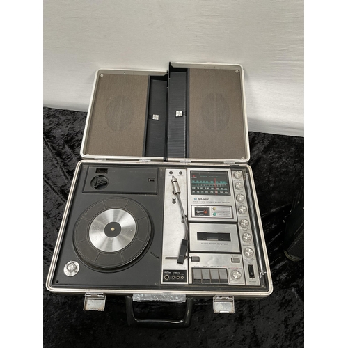 266 - SANYO VINTAGE STEREO MUSIC CENTRE AND A RADIO CASSETTE PLAYER - ** update to Lot Radio cassette with... 