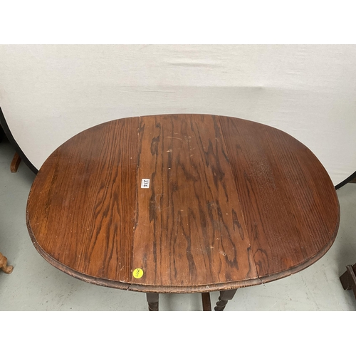 274 - OAK BARLEYTWIST GATELEG TABLE - H29