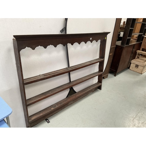 275 - EARLY OAK DRESSER OR WALL RACK - H53