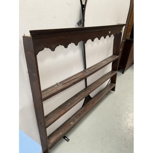 275 - EARLY OAK DRESSER OR WALL RACK - H53