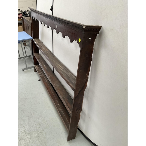 275 - EARLY OAK DRESSER OR WALL RACK - H53