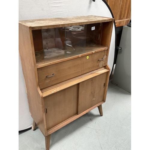 278 - RETRO SECRETAIRE BOOKCASE A/F - H48