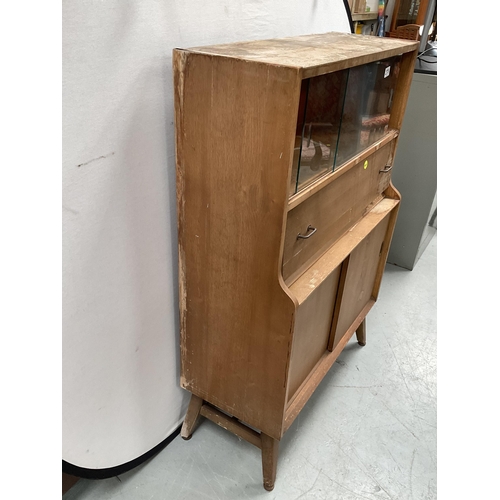 278 - RETRO SECRETAIRE BOOKCASE A/F - H48