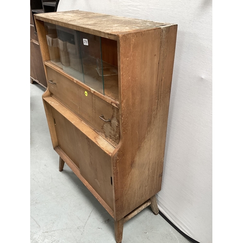 278 - RETRO SECRETAIRE BOOKCASE A/F - H48