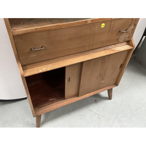 278 - RETRO SECRETAIRE BOOKCASE A/F - H48