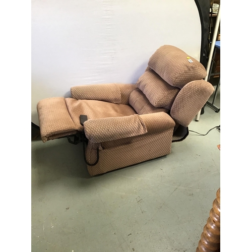 294 - ELECTRIC UPHOLSTERED RISE & RECLINE CHAIR