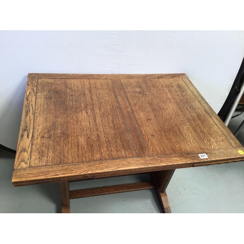 297 - VINTAGE OAK DRAW LEAF DINING TABLE - H30