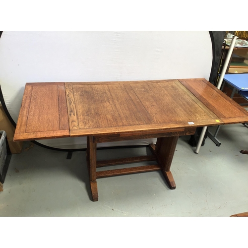 297 - VINTAGE OAK DRAW LEAF DINING TABLE - H30