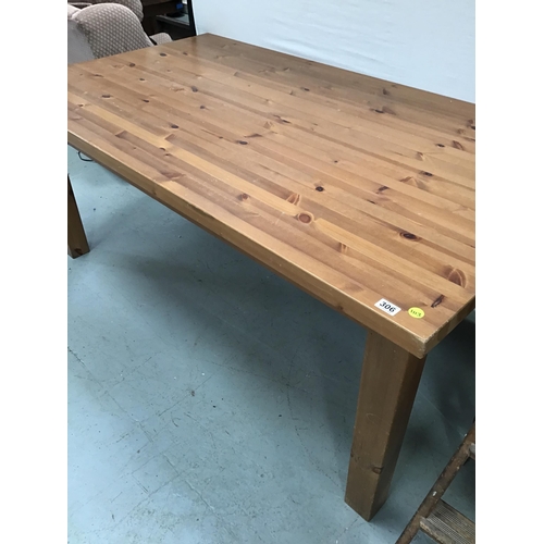 306 - LARGE MODERN PINE KITCHEN TABLE - H30