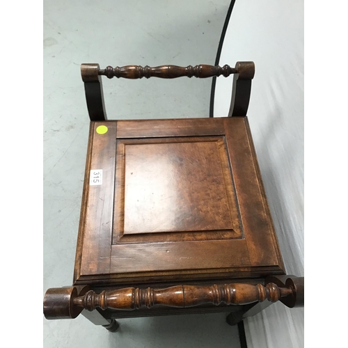 315 - VICTORIAN BOX COMMODE - H23