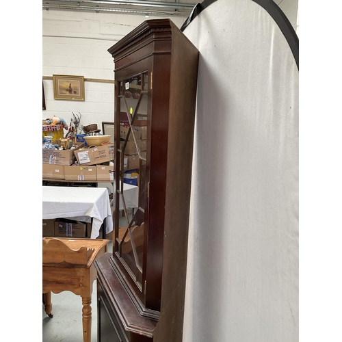 330 - REPRODUCTION MAHOGANY ASTRICAL GLAZED CORNER CABINET