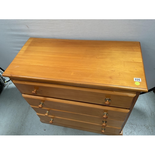 335 - MODERN 4 DRAWER PINE CHEST A/F  - H35