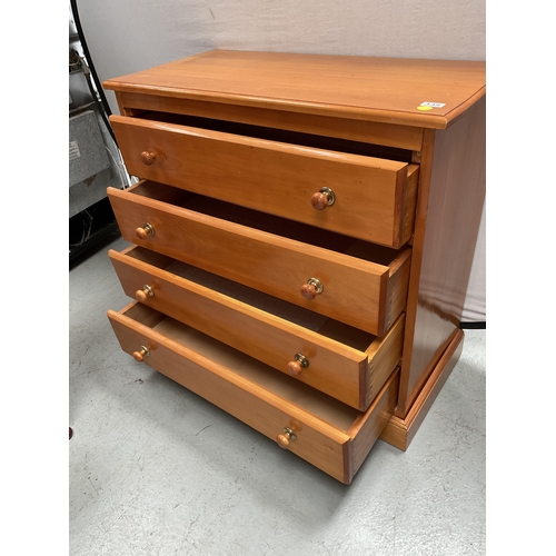 335 - MODERN 4 DRAWER PINE CHEST A/F  - H35