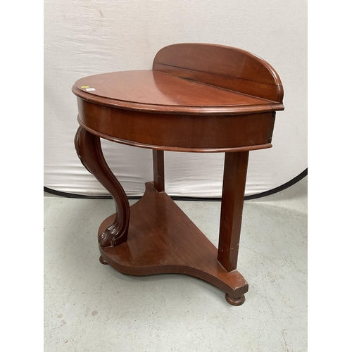 338 - VICTORIAN DUCHESS HALF MOON SIDE TABLE - H33