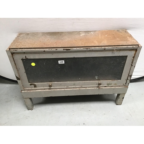 359 - METAL WERNICK STYLE CABINET ON STAND - H23