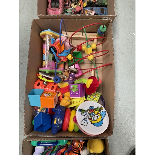 367 - 6 BOXES OF CHILDRENS TOYS TO INCLUDE ACOUSTIC GUITAR ETC