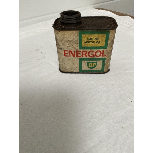 18 - VINTAGE CASTROL & BP OIL CANS 2 BLOW LAMPS