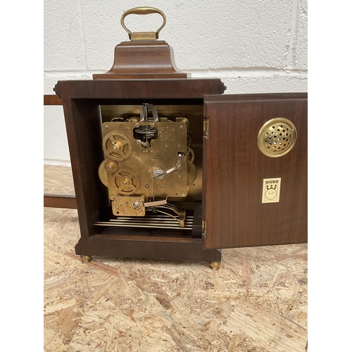 38 - 3 MANTLE CLOCKS 1 ANTIQUE A/F AND 2 MODERN