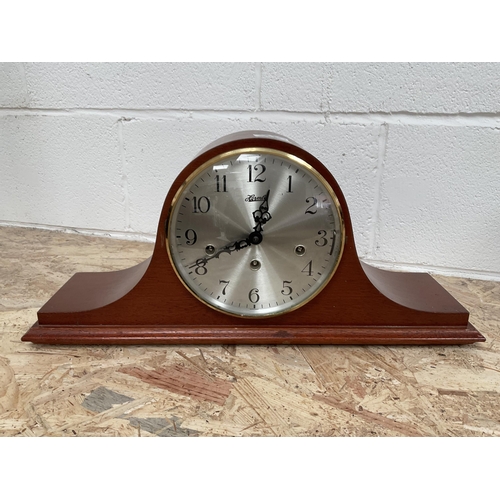 38 - 3 MANTLE CLOCKS 1 ANTIQUE A/F AND 2 MODERN