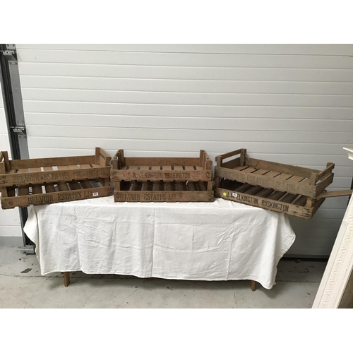 100 - 6 WOODEN FRUIT CRATES