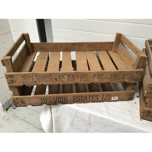 100 - 6 WOODEN FRUIT CRATES