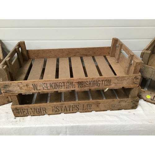 100 - 6 WOODEN FRUIT CRATES