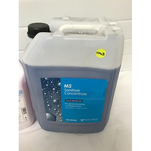 64 - WASH ROOM CLEANER & DISENFECANT AND 20L SANITISER CONCENTRATE