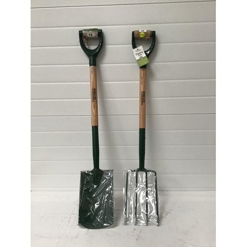 68 - NEW GARDEN FORK & SPADE